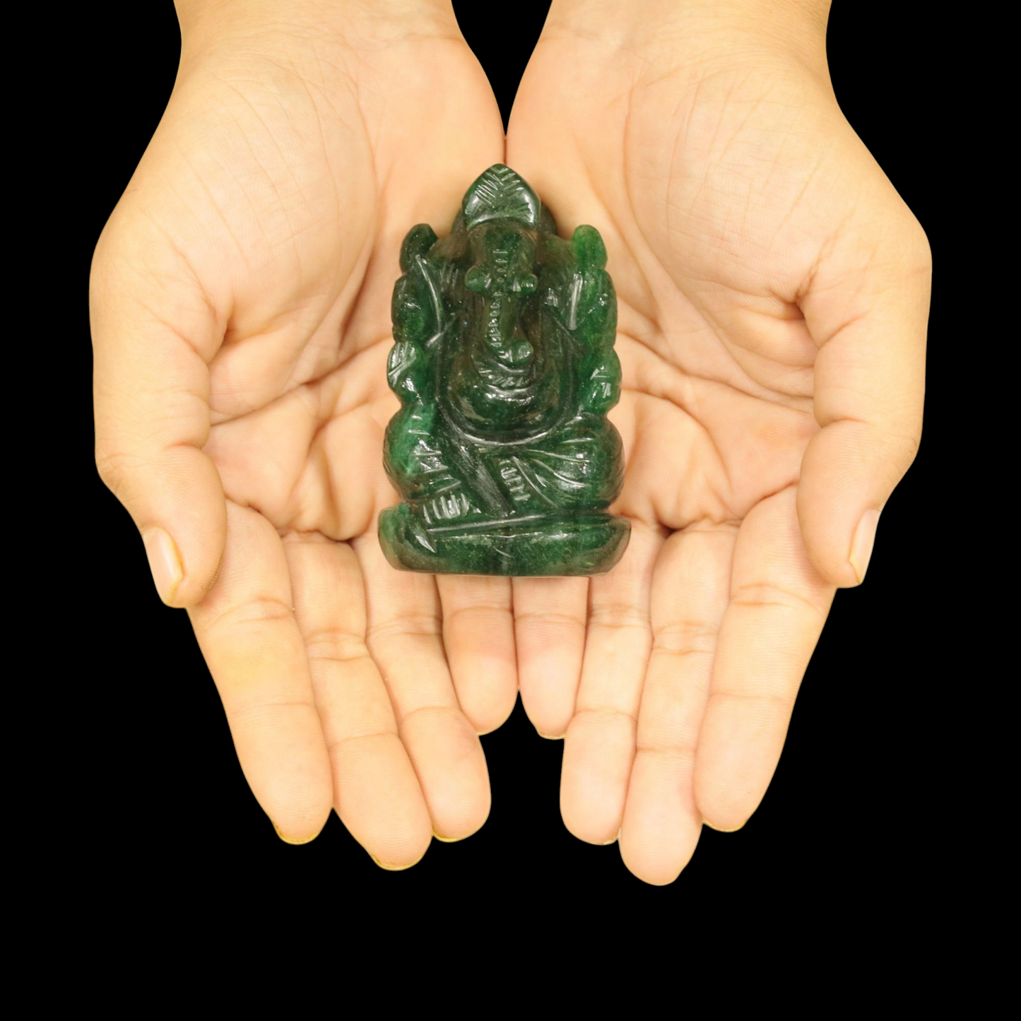 Natural Green Jade Lord Ganesha