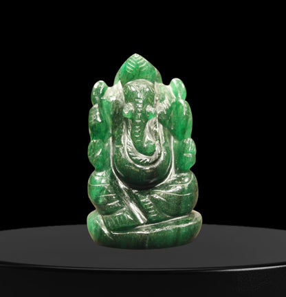 Natural Green Jade Lord Ganesha