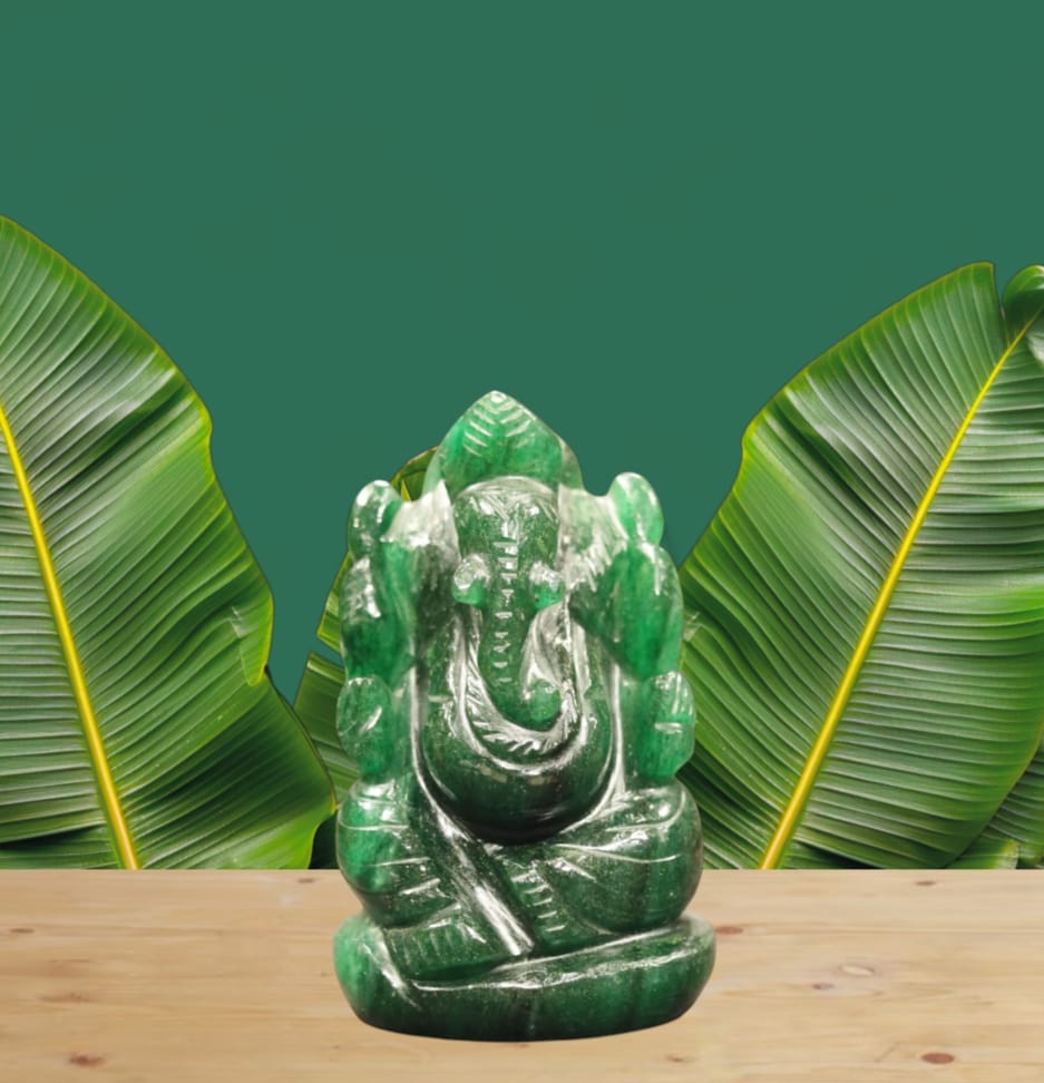 Natural Green Jade Lord Ganesha