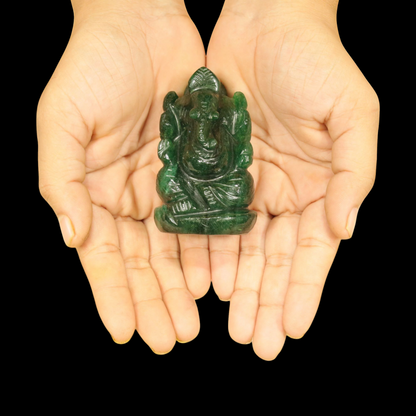 Natural Green Jade Lord Ganesha