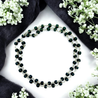 Silver Coated Karungali Mala