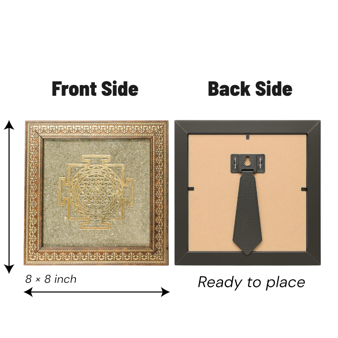 Pyrite Shree Yantra Frame