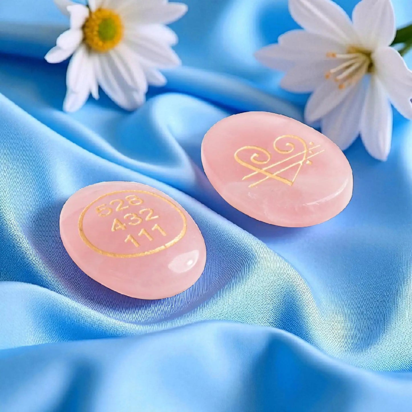 Rose Quartz Zibu Energy Coin