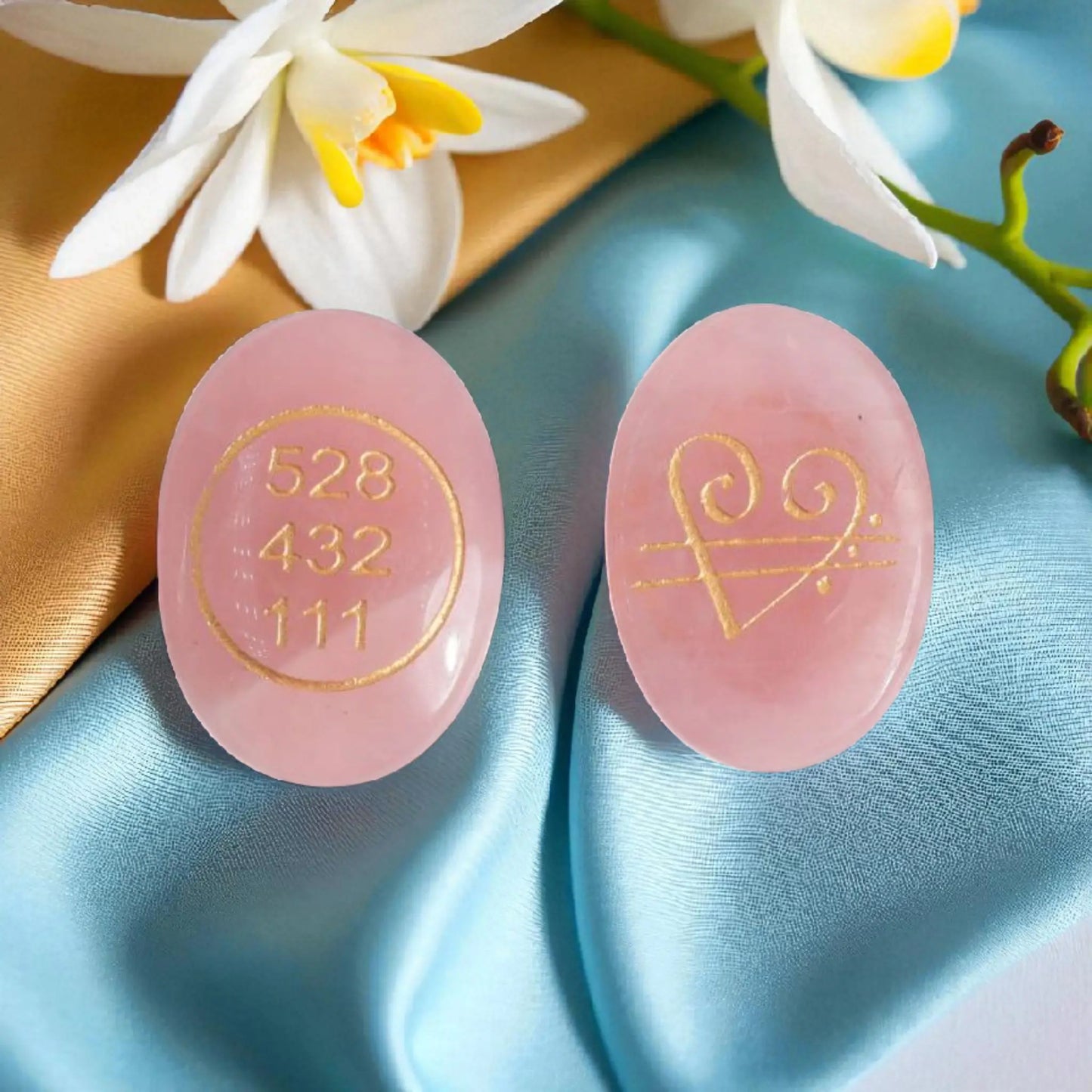 Rose Quartz Zibu Energy Coin